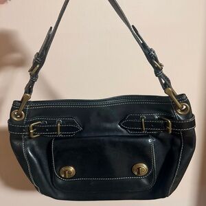 Marc Jacobs Small Zoe Turnlock Shoulder Bag – Black Leather